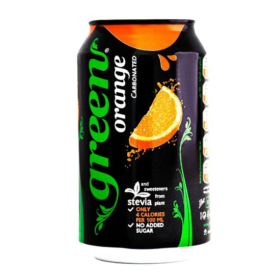 Picture of Green Cola Carbonated Orange 330ml(N)