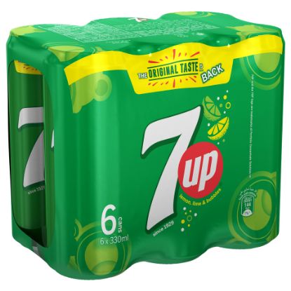 Picture of 7UP Carbonated Soft Drink Cans 6 x 330ml(N)