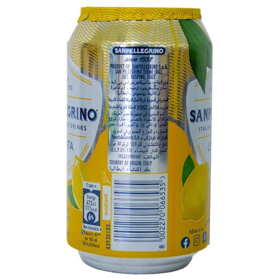 Picture of Sanpellegrino Italian Sparkling Drinks Limonata 330ml(N)