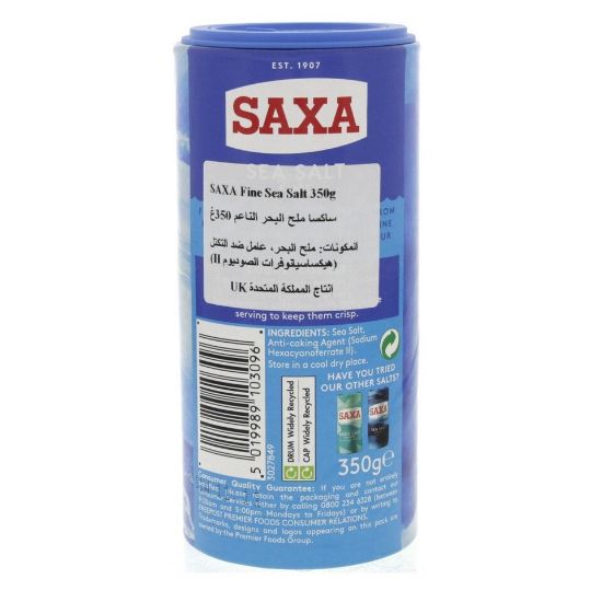 Picture of Saxa Fine Sea Salt 350g