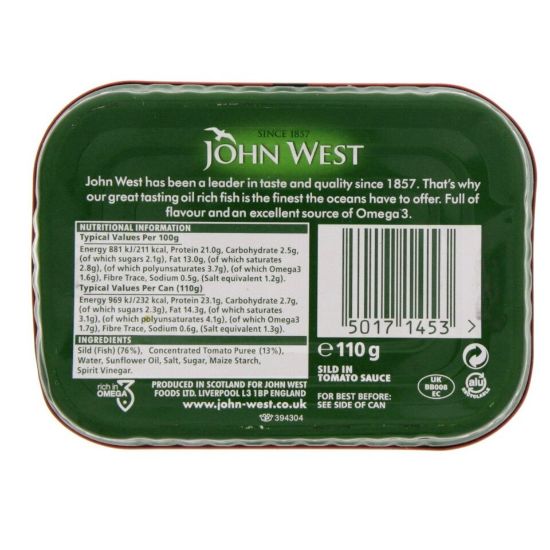 Picture of John West Sild In Tomato Sauce 110g