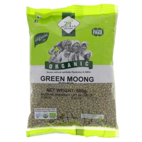 Picture of 24 Mantra Organic Green Moong 500g(N)