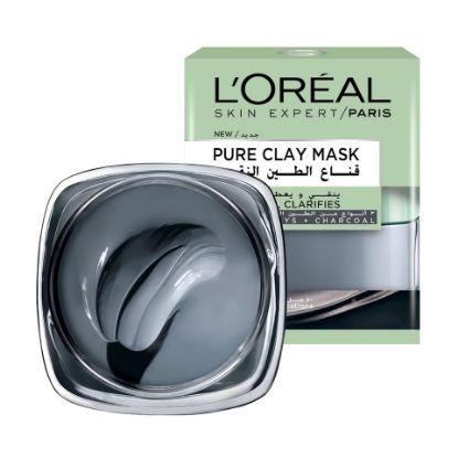 Picture of L'Oreal Paris Skin Care Pure Clay Black Mask Detoxifies & Clarifies 50ml