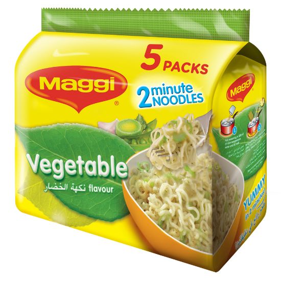 Picture of Maggi 2 Minutes Vegetable Noodles 5 x 77g(N)