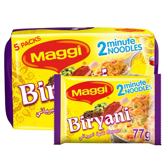 Picture of Maggi 2 Minutes Biryani Instant Noodles 5 x 77g(N)