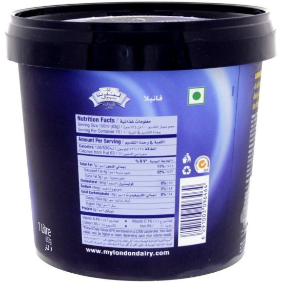 Picture of London Dairy Vanilla Ice Cream 1Litre