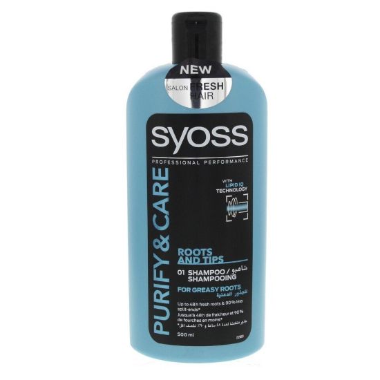 Picture of Syoss Purify And Care Roots And Tips Shampoo 500ml