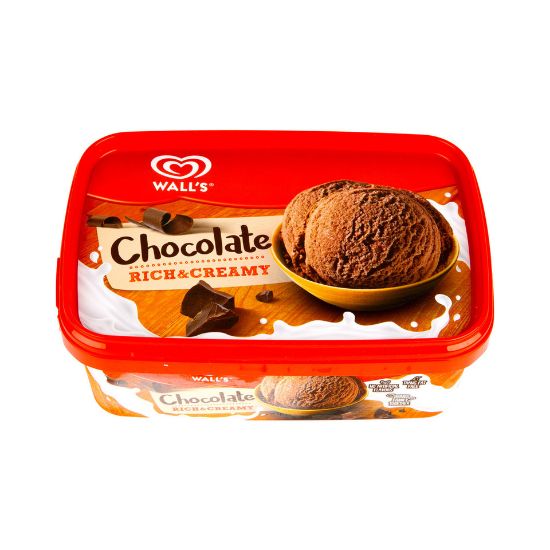 Picture of Wall's Rich & Creamy Chocolate Ice Cream 1Litre