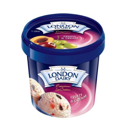 Picture of London Dairy Fruits & Cream Ice Cream 1Litre