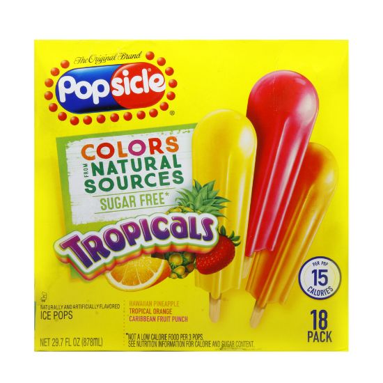 Picture of Popsicle Ice Pops Tropicals Sugar Free 878ml