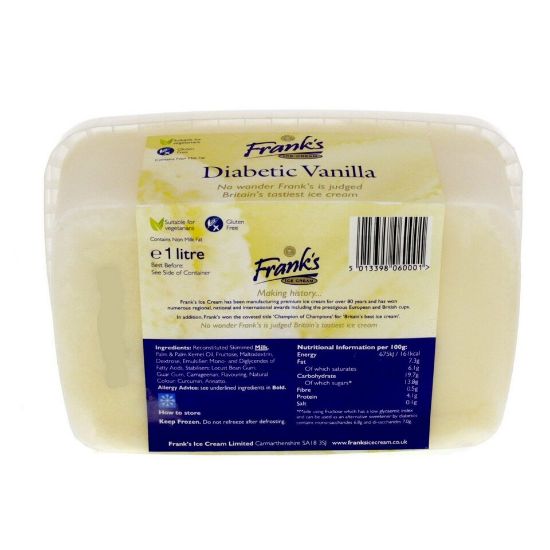 Picture of Frank's Diabetic Vanilla Ice Cream 1Litre