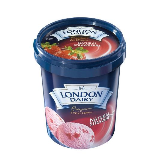 Picture of London Dairy Natural Strawberry Ice Cream 500ml