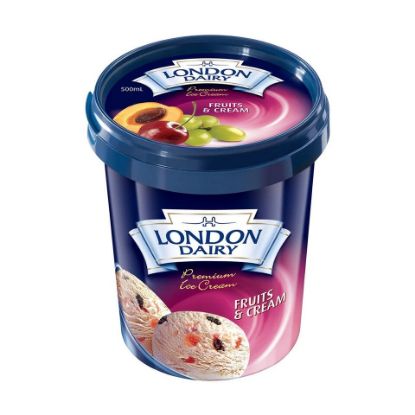 Picture of London Dairy Fruits & Cream Ice Cream 500ml