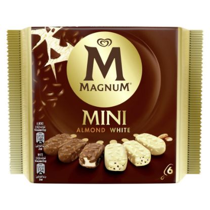 Picture of Magnum Mini Ice Cream Stick White & Almond 6 x 57.5ml