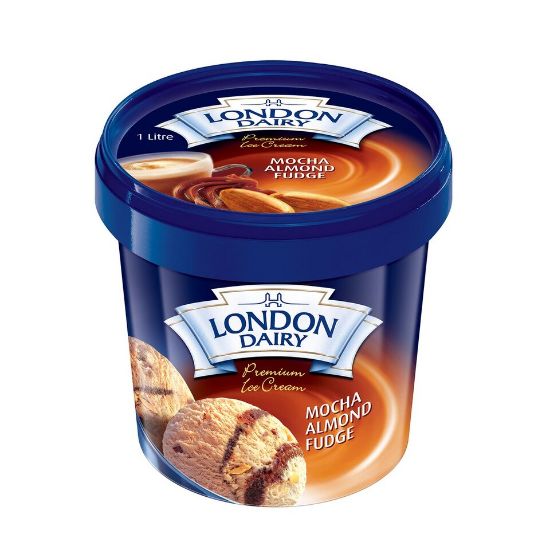 Picture of London Dairy Mocha Almond Fudge Ice Cream 1Litre