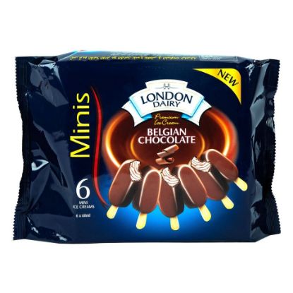 Picture of London Dairy Belgian Ice Cream Stick Value Pack 6 x 60 ml