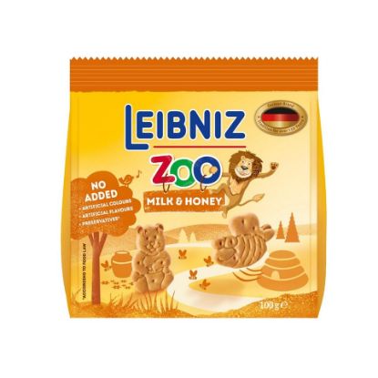 Picture of Bahlsen Leibniz Zoo Biscuits With Milk & Honey 100g