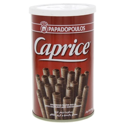 Picture of Papadopoulos Caprice Wafer Rolls Hazelnut And Cocoa Cream 115g