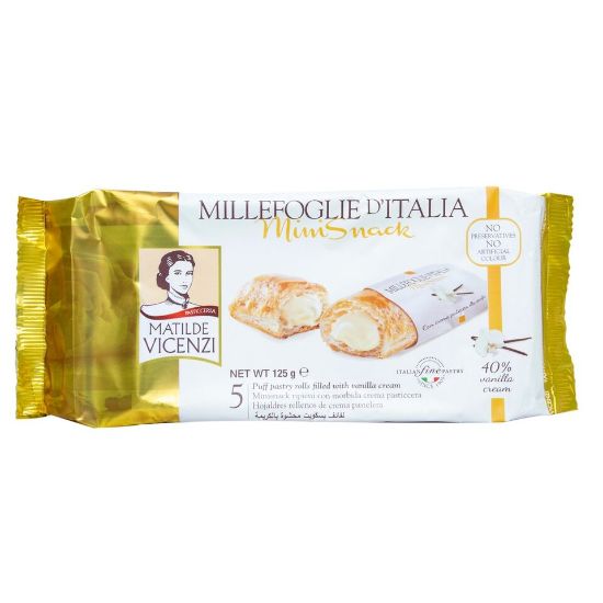 Picture of Matiled Vicenzi Millefoglie D'Italia Minis Puff Pastry With Vanilla Cream 125g