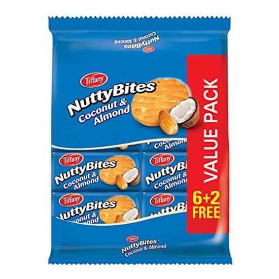 Picture of Tiffany Nutty Bites Coconut & Almond 72g 6+2