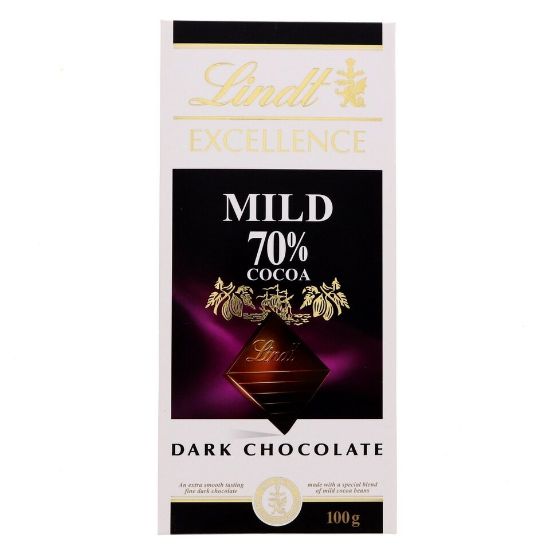 Picture of Lindt Excellence Mild 70% Cocoa Dark Chocolate 100g(N)