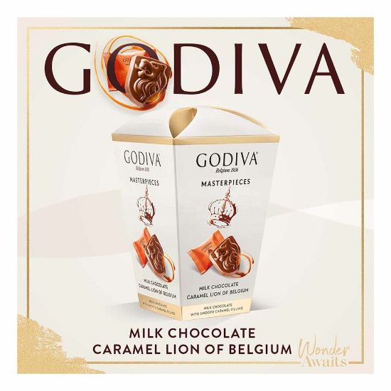 Picture of Godiva Masterpieces Milk Chocolate With Smooth Caramel Filling 119 g(N)