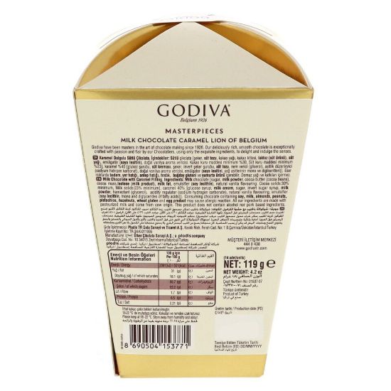 Picture of Godiva Masterpieces Milk Chocolate With Smooth Caramel Filling 119 g(N)