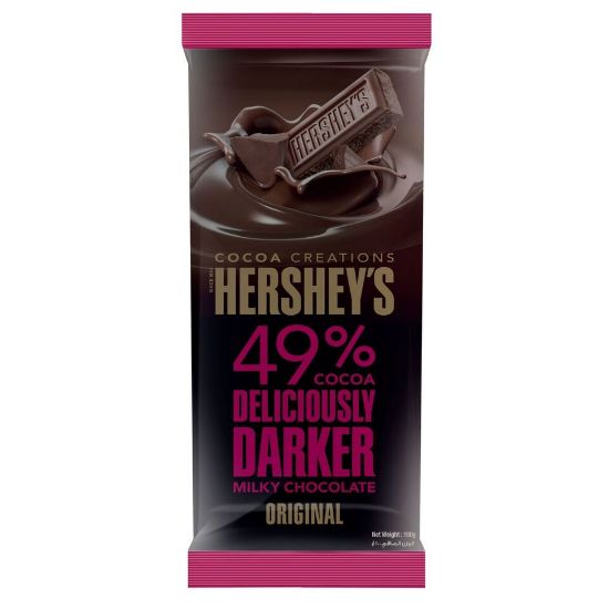 Picture of Hershey's Cocoa Creations Deliciously Darker Milky Chocolate Original 49% Cocoa 100 g(N)