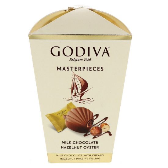 Picture of Godiva Master Pieces Milk Chocolate With Hazelnut Oyster 117 g(N)