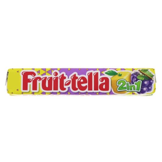 Picture of Fruit Tella 2 In 1 Gum Lemon And Grapes 32.4g