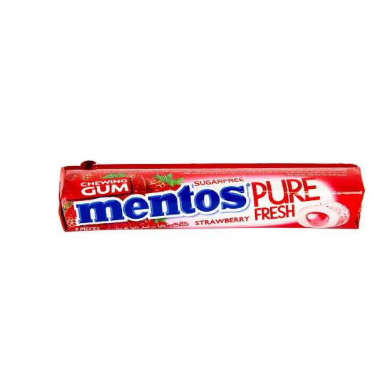 Picture of Mentos Pure Fresh Strawberry Chewing Gum 75g