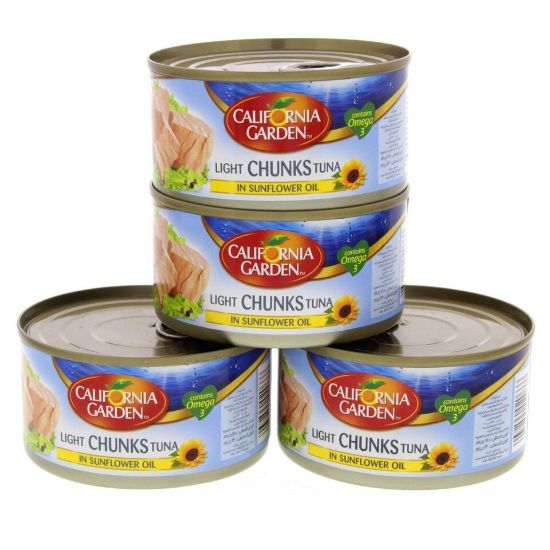 Picture of California Garden Light Meat Tuna Chunk In Sunflower Oil 4 x 170 g