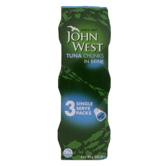 Picture of John West Tuna Chunks In Brine 80 Gm 3pcs