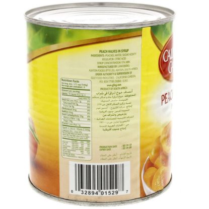 Picture of California Garden Canned Peach Halves In Syrup 825g(N)