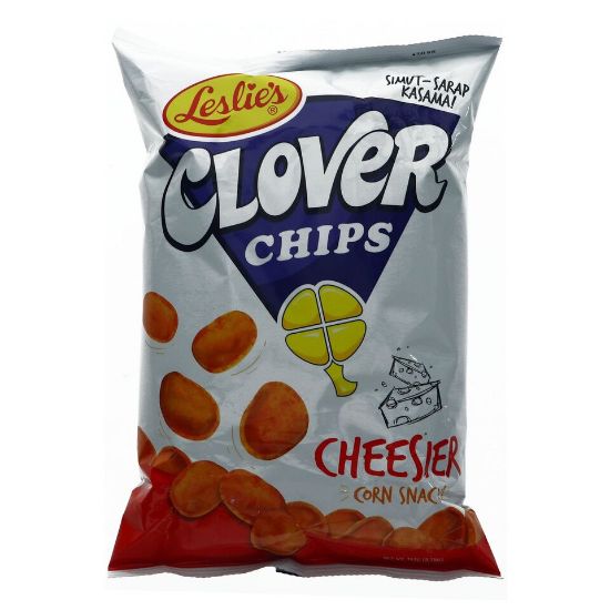 Picture of Leslie's Clover Chips Corn Snack Cheesier 145g