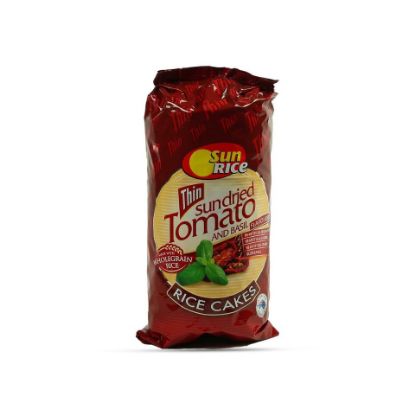 Picture of Sun Rice Thin Sun Dried Tomato And Basil Flavoured Rice Cakes 195g