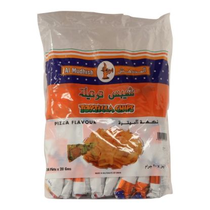 Picture of Al Mudhish Tortilla Chips Pizza Flavour 20g x 24 Pieces