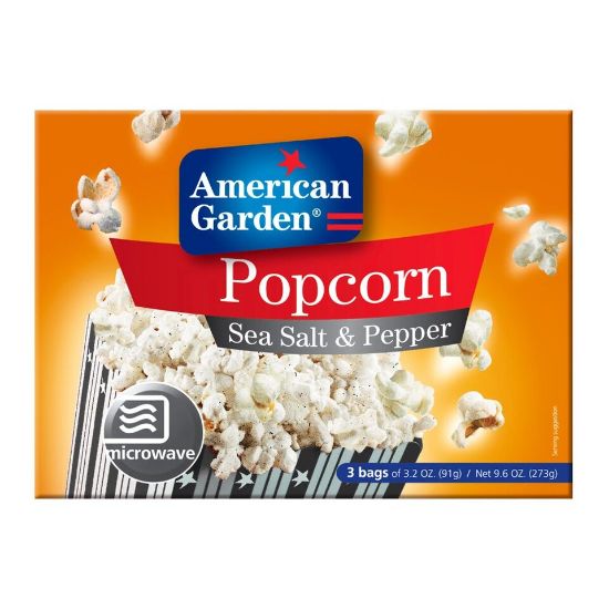 Picture of American Garden Microwave Sea Salt & Pepper Popcorn Gluten Free 273g(N)