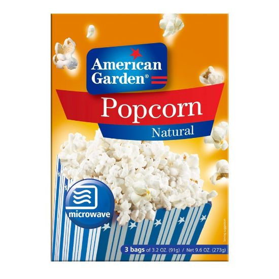 Picture of American Garden Microwave Natural Popcorn Gluten Free 273g(N)