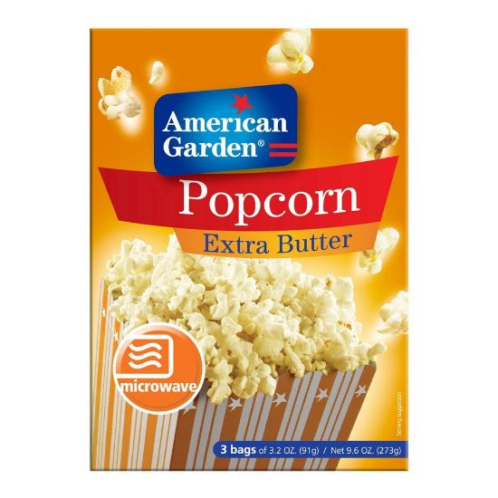 Picture of American Garden Microwave Extra Butter Popcorn Gluten Free 273g(N)