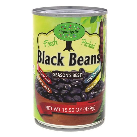 Picture of Organiqelle Natural Black Beans 439g