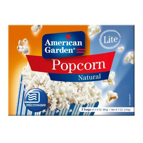 Picture of American Garden Natural Lite Popcorn Gluten Free 240g(N)