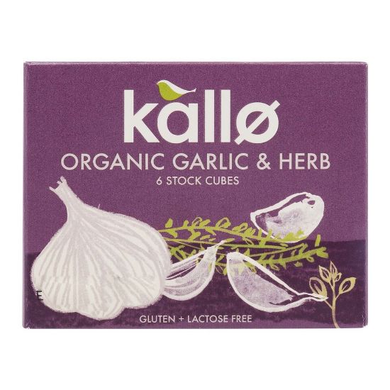 Picture of Kallo Organic Garlic & Herb 6 Stock Cube 66g