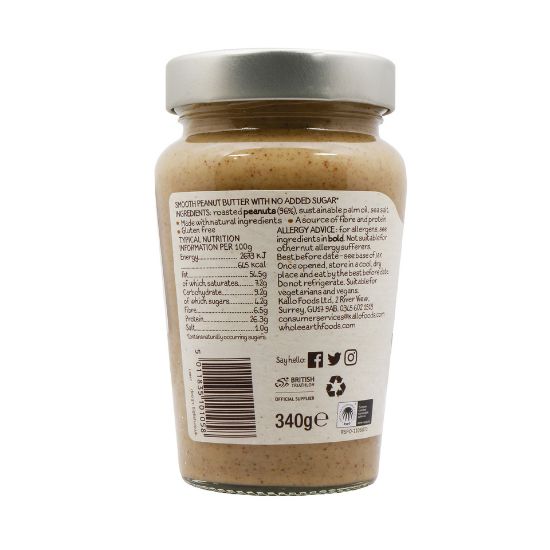 Picture of Whole Earth Smooth Original Delicious Peanut Butter 340g(N)