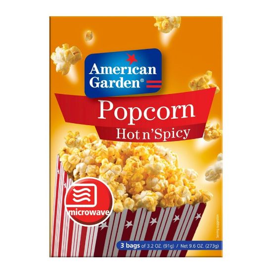 Picture of American Garden Microwave Hot N Spicy Popcorn Gluten Free 273g(N)