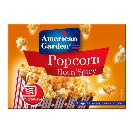 Picture of American Garden Microwave Hot N Spicy Popcorn Gluten Free 273g(N)