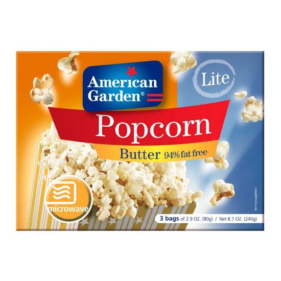 Picture of American Garden Microwave Butter Lite Popcorn Gluten Free 240g(N)