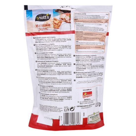 Picture of Snatt's Mediterranean Snacks With Tomato And Oregano 120g