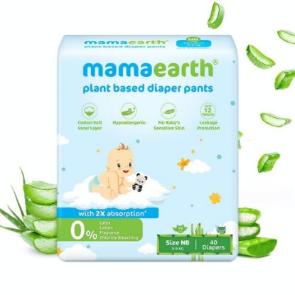 Picture of Mamaearth Plant Based Diaper Pants Size NB 3-5kg 40pcs