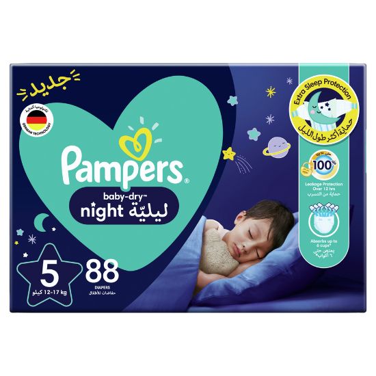 Picture of Pampers Baby-Dry Night Diapers Size 5 12-17kg 88pcs